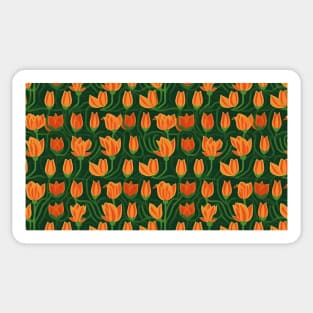 Tulips Flower Seamless Pattern V9 Sticker